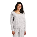 Port & Co Women's Beach Wash Cloud Tie-Dye V-Neck Sweatshirt