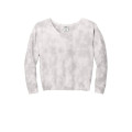 Port & Co Women's Beach Wash Cloud Tie-Dye V-Neck Sweatshirt