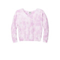 Port & Co Women's Beach Wash Cloud Tie-Dye V-Neck Sweatshirt