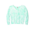 Port & Co Women's Beach Wash Cloud Tie-Dye V-Neck Sweatshirt