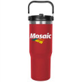 30oz. Stainless Steel Insulated Mug with Handle and Built-In