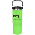 30oz. Stainless Steel Insulated Mug with Handle and Built-In