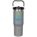 30oz. Stainless Steel Insulated Mug with Handle and Built-In