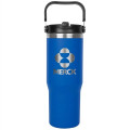 30oz. Stainless Steel Insulated Mug with Handle and Built-In
