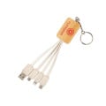 Eco Friendly Bamboo And Wheat Straw 4 In 1 Charging Cable