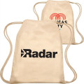 Cotton Cinch Up Bag Drawstring Backpacks (13.25"x 16.5")