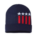 CAP AMERICA USA-Made Patriotic Cuffed Beanie