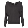 BELLA + CANVAS Women's Flowy Off Shoulder Long Sleeve Tee