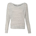 BELLA + CANVAS Women's Flowy Off Shoulder Long Sleeve Tee