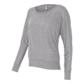 BELLA + CANVAS Women's Flowy Off Shoulder Long Sleeve Tee