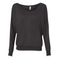 BELLA + CANVAS Women's Flowy Off Shoulder Long Sleeve Tee