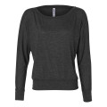 BELLA + CANVAS Women's Flowy Off Shoulder Long Sleeve Tee