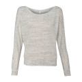 BELLA + CANVAS Women's Flowy Off Shoulder Long Sleeve Tee