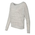 BELLA + CANVAS Women's Flowy Off Shoulder Long Sleeve Tee