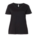 LAT Curvy Collection Women's Premium Jersey V-Neck Tee