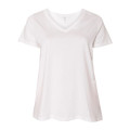 LAT Curvy Collection Women's Premium Jersey V-Neck Tee