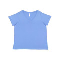 LAT Curvy Collection Women's Premium Jersey V-Neck Tee