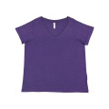 LAT Curvy Collection Women's Premium Jersey V-Neck Tee