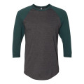 American Apparel Unisex 50/50 Raglan Three-Quarter Sleeve...