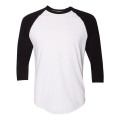 American Apparel Unisex 50/50 Raglan Three-Quarter Sleeve...