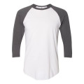 American Apparel Unisex 50/50 Raglan Three-Quarter Sleeve...