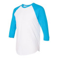 American Apparel Unisex 50/50 Raglan Three-Quarter Sleeve...
