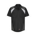 Red Kap Men's Tri-Color Short Sleeve Shop Shirt
