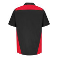 Red Kap Men's Tri-Color Short Sleeve Shop Shirt