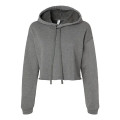 BELLA + CANVAS Women's Crop Fleece Hoodie Sweatshirt