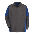 Red Kap Long Sleeve Automotive Crew Shirt - Long Sizes