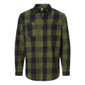 Burnside Men's Snap Front Plaid Flannel Shirt