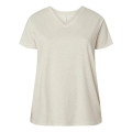 LAT Women's Curvy Collection Fine Jersey V-Neck Tee