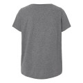 LAT Women's Curvy Collection Fine Jersey V-Neck Tee
