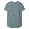 LAT Women's Curvy Collection Fine Jersey V-Neck Tee
