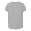LAT Women's Curvy Collection Fine Jersey V-Neck Tee