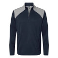 Adidas Men's Textured Mixed Media Quarter-Zip Pullover