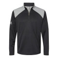 Adidas Men's Textured Mixed Media Quarter-Zip Pullover