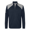 Adidas Men's Textured Mixed Media Quarter-Zip Pullover