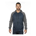 Burnside Men's Performance Raglan Full-Zip Sweatshirt