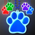 Light Up Paw Print Necklace