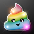 Rainbow Poop Emoji LED Pins