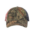 Outdoor Cap Camo with American Flag Mesh Back Cap