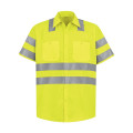 Red Kap Men's High Visibility Safety Short Sleeve Work Shirt