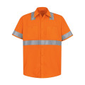 Red Kap Men's High Visibility Safety Short Sleeve Work Shirt