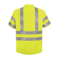 Red Kap Men's High Visibility Safety Short Sleeve Work Shirt