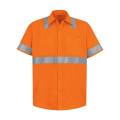 Red Kap Men's High Visibility Safety Short Sleeve Work Shirt
