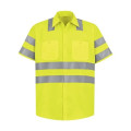 Red Kap Men's High Visibility Safety Short Sleeve Work Shirt