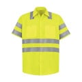 Red Kap Men's High Visibility Safety Short Sleeve Work Shirt