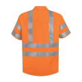 Red Kap Men's High Visibility Safety Short Sleeve Work Shirt
