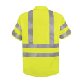 Red Kap Men's High Visibility Safety Short Sleeve Work Shirt